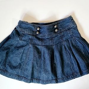 Cherokee brand girl's jean pleated skort size: 10/12